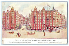 1907 View of St. Ermins Hotel St. James Park London England Posted Postcard picture