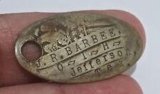 Vintage J.R. Barbee Jefferson Texas Identification Metal Tag picture
