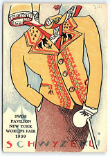 1939 NEW YORK WORLD'S FAIR SWISS PAVILION SCHWYZERLI TRADE CARD Z4161G picture