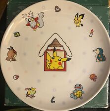 Pokemon Center New York Rare 2001 Christmas Plate New in Box Made In Japan picture