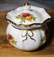 Royal Albery Bone China Old Country Roses Small Lidded Jar/Bowl 1962 picture