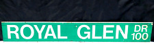 Vintage Royal Glen Dr. Original Vintage Double Sided Street Road Sign Green picture