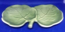 Vintage Green Leaf Trinket Dish Figurine picture