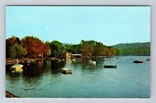 Winsted CT-Connecticut, Small Boats on Highland Lake, Vintage Postcard picture
