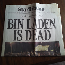 Bin Laden DEAD May 2, 2011 Newspaper Minneapol[s Star Tribune picture
