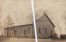 DAMASCUS Ohio RPPC postcard Mahoning County Yearley Meeting House picture