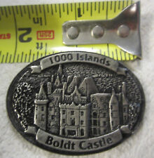 1000 Islands Boldt Castle Thousand New York VTG Fridge Zutty Magnet,Pewter,rare picture