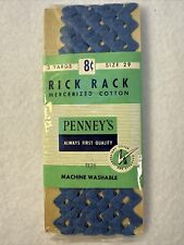 Vintage Rick Rack 3 Yards Size 29 Penney’s Sewing Collectables 8 Cents picture