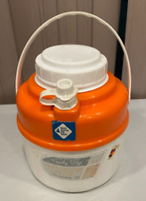 VINTAGE BEE URETHANE INSULATED ONE GALLON ORANGE JUG THERMOS picture