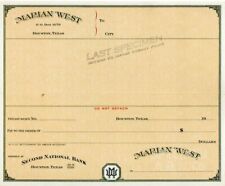 Marian West - American Bank Note Company Specimen Checks - American Bank Note Sp picture