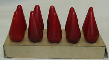 C6 GE Mazda Red Christmas Light Lot Antique Tested Working 1950's picture