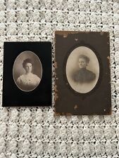 Antique Cabinet Card Oval Photographs - Women - c1880 picture