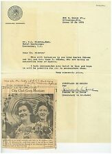 1938 ALS re Automoblie trip to Mexico Monterrey Hotel Mexican Consulate picture