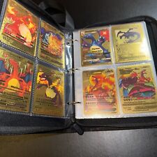 Pokemon Golden Cards TCG Deck Metal Gold Card Set With Charizard Book picture