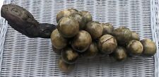 Grapes on Driftwood Green Brown 17x7x5+ Inches Large VINTAGE VERY HEAVY apr23 picture