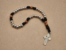 Paracord Anglican rosary, Celtic cross Protestant prayer beads picture