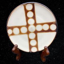 Rolando Paz Chulucanas Peru Art Pottery Wall Hanging Plate Signed 1”T 8”W picture