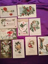 Lot of Ten (10) Vintage Christmas Postcards 1912, 1914 & 1916 picture
