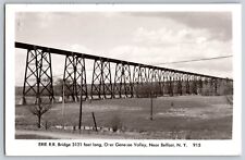 Postcard RPPC Real Photo Erie RR Bridge Over Genesse Valley Belfast New York B17 picture