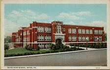 1938 Exterior Street View Sayre High School PA Postcard D46 picture