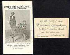 Scarce Trade Card & Matching Business Card A.B. Clark & Son, Richmond, VA c1895 picture