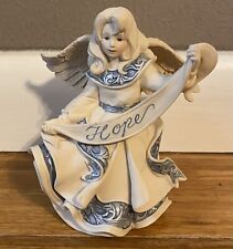 Sarah's Angels MORGAN 5” Angel Figurine with Hope Ribbon #03923 picture