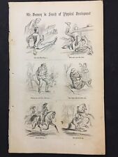 Sports-Exercise 1861 Baseball Bowling Rowing Skating Riding-Comic Strip picture
