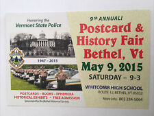 Postcard & History Fair Bethel Vermont 2015 Vintage Postcard picture