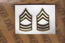 USA Enlisted MSG MASTER SERGEANT E-8 dress rank clutchback badge set pair picture