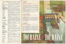 France: 1956 Touraine- French Chateaux Country Folding Tourist Brochure & Map picture
