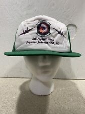 USAF 335th FIGHTER SQ - Seymour Johnson AFB Trucker SnapBack Hat - Vintage Hat picture
