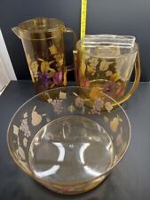 Vintage 7 piece serving set Ice Bucket, Pitcher, Big Bowl Lucite or Acrylic PICS picture