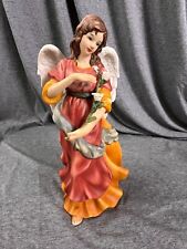 Vintage Grandeur Noel Collectible Porcelain Nativity Angel Handpainted Owell picture