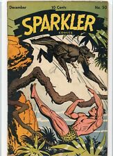 SPARKLER COMICS #50 SOLID GRADE TARZAN COVER 1945 TREASURE picture
