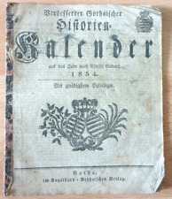 Calendar, Improved Gothaischer Historical Calendar to The Year 1834 picture