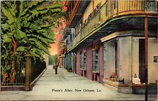 New Orleans Louisiana Pirate's Alley Store Shop Window Linen Postcard picture