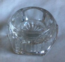 Hexagonal Clear Glass Fringed Open Salt Cellar w/Starburst - 1 1/2