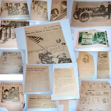 NEWSPAPER CLIPPINGS ANTIQUE - VINTAGE HEADLINES AND INTERESTING PHOTOS  CPICS picture