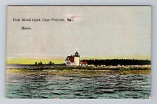 Cape Porpoise, ME-Maine, Goat Island Light House, Vintage Postcard picture