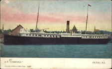 Pictou Nova Scotia NS Steamer S.S. Campana 1909 Cancel Vintage Postcard picture