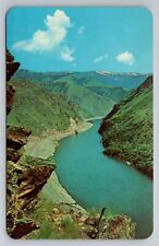 Aerial View Salmon River From Riggins Idaho Vintage Unposted C.1960 Postcard picture