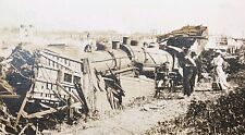 Vintage RPPC ~ Train Wreck ~ Wreck Of 2 Trains on Trestle ~ #-4872 picture