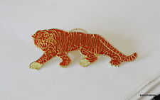Orange Tiger Lapel Hat Pin  Animal Mammal Cougar Lynx Leopard Tie Tack Clemson picture