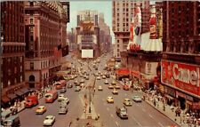 postcard Times Square New York City Pepsi-cola Camel Cigarettes A6 picture