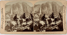 Underwood, Stereo, USA, California, Yosemite falls from glacier point trail Vint picture