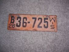 1928 Wisconsin license plate  Wis 28   (s) picture