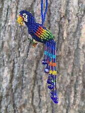Handmade Guatemalan Beaded Macaw Parrot Ornament Gift Decoration Sun Catcher picture