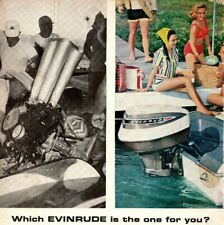 1965, Evinrude, outboard motor, engine, Vintage Magazine Ad, 6 1/2 x 9