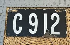 1905 1908 Connecticut Porcelain License Plate 912 ALPCA Garage Decor Low Number picture