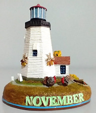 Danbury Mint Lighthouse Perpetual Calendar NOVEMBER PLYMOUTH LIGHT MA. picture